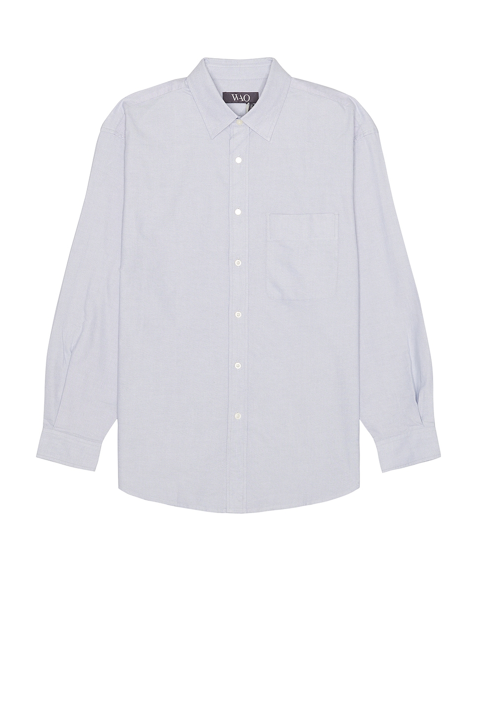 Image 1 of WAO Relaxed Oxford Shirt in Light Grey