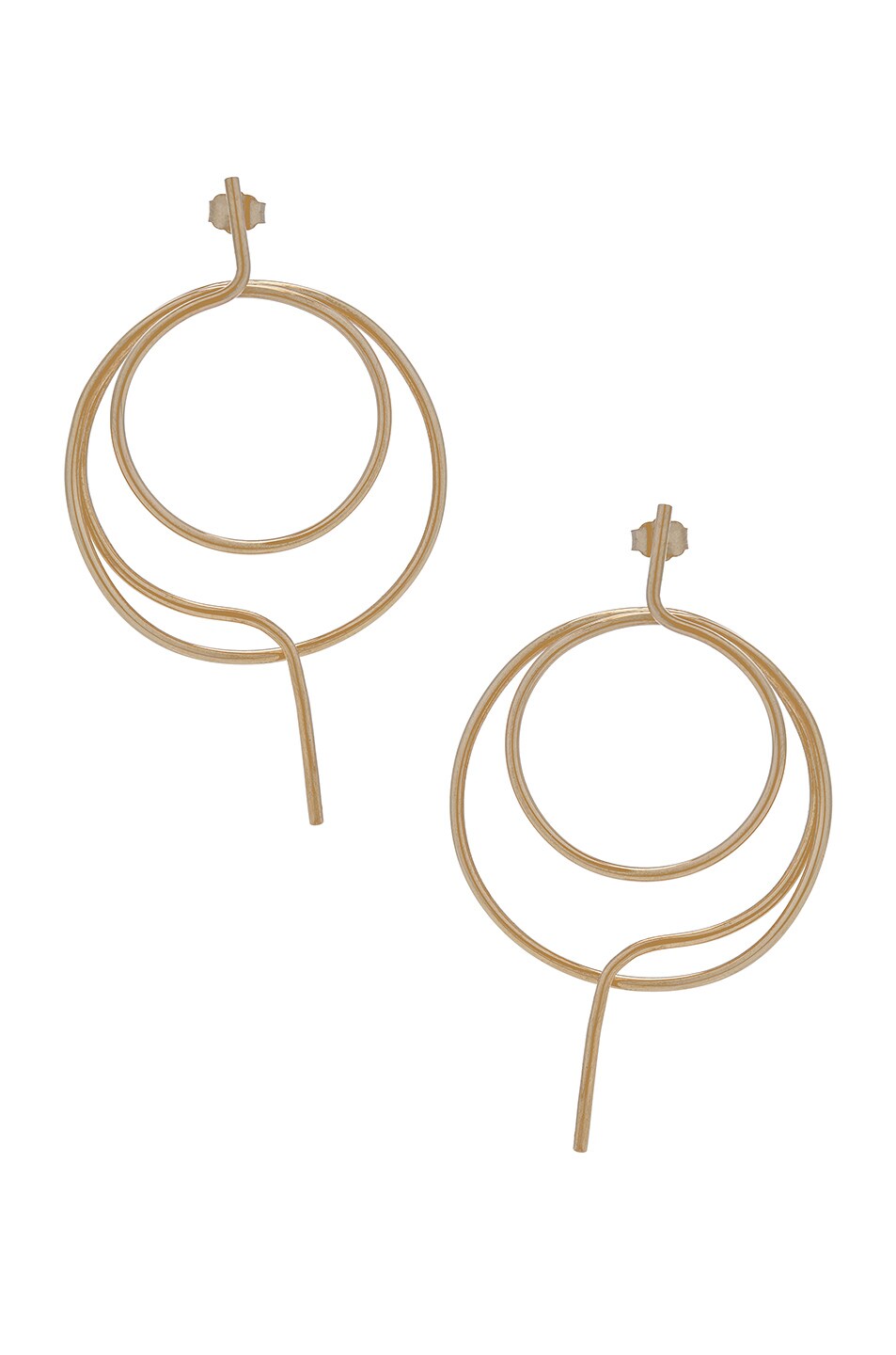 Image 1 of Wassonfine Wire Ring Chandelier Earrings in 14 KT Gold