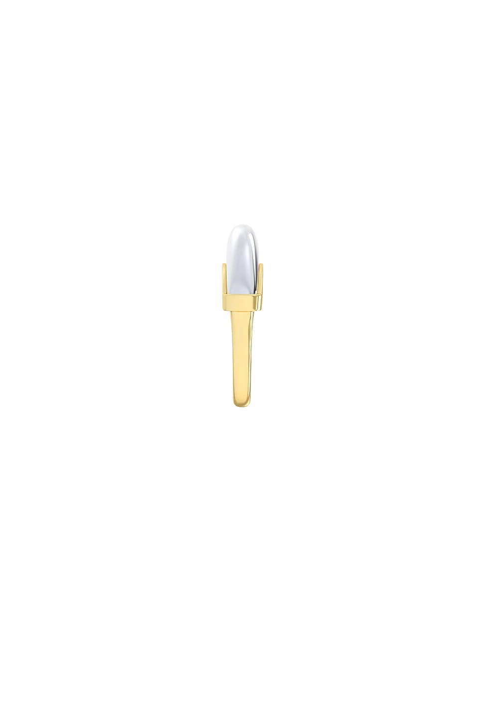 Shop Wyld Box Luna Mini Ring In 18k Yellow Gold & White Gold