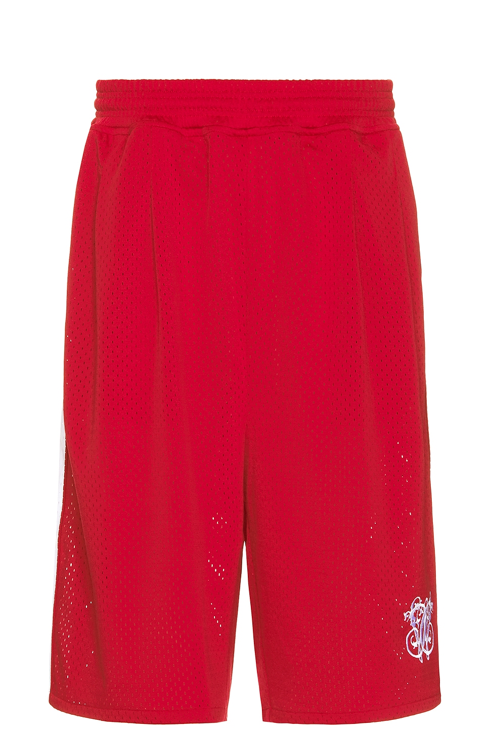 Tacombi Pleated Basketball Shorts in Red