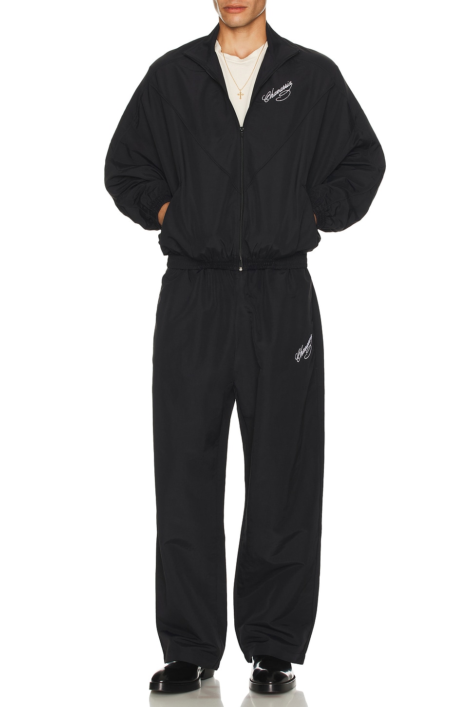 Image 1 of Willy Chavarria Ruff Rider Track Jacket in Black