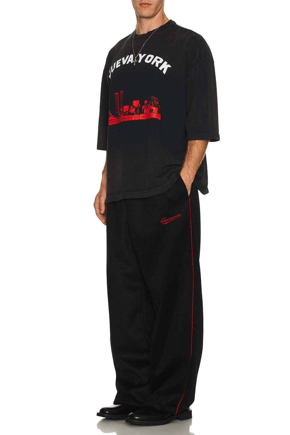 Image 1 of Willy Chavarria Ruff Rider Track Pant in Black