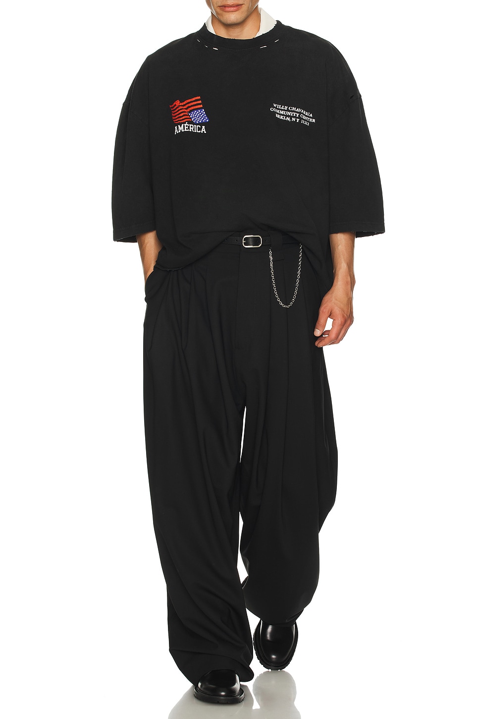 Image 1 of Willy Chavarria America Community Center Buffalo Tee in Black
