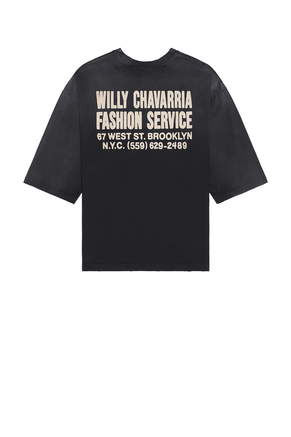 Willy Chavarria Fashion Services Buffalo Tee In Black