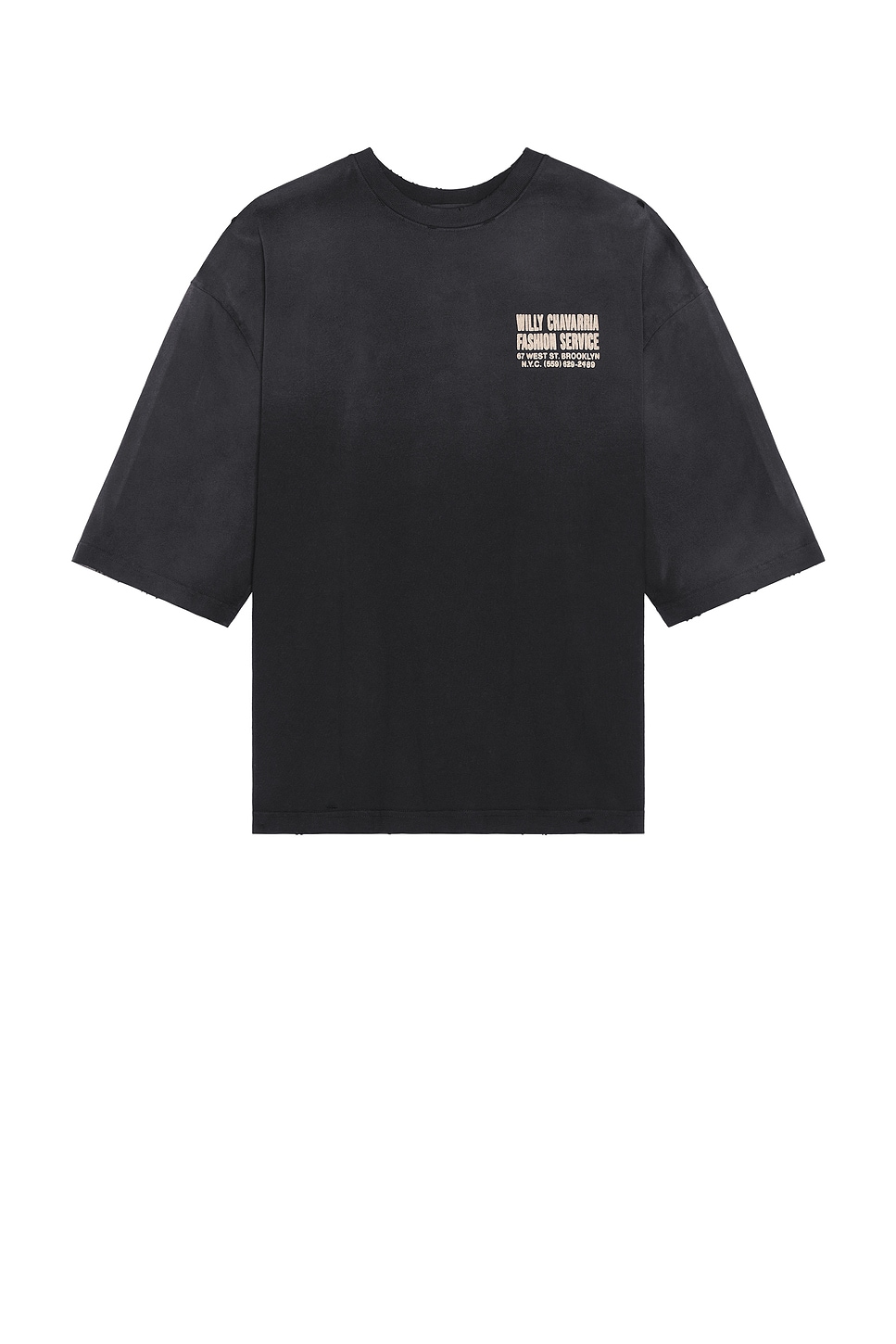 Willy Chavarria Fashion Services Buffalo Tee In Black