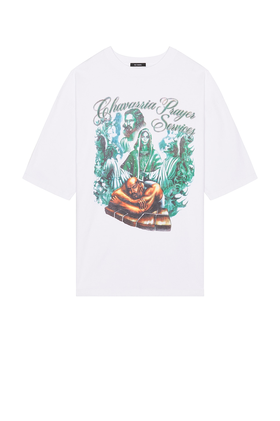 Willy Chavarria Chavarria Prayer Services Northsider Tee In White
