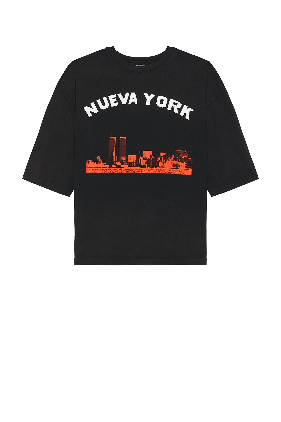 Shop Willy Chavarria Buffalo Tee Nueva York In Washed Black