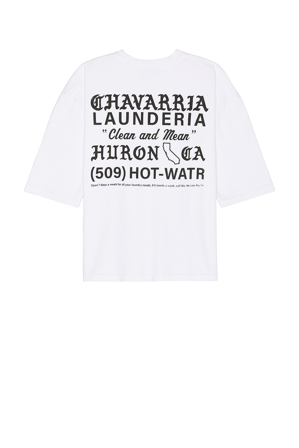 Willy Chavarria Buffalo Pocket Tee Laundromat In White