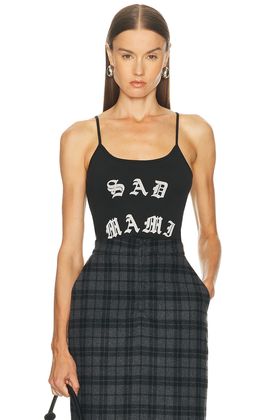 Image 1 of Willy Chavarria Sad Mami Cholita Tank Top in Black