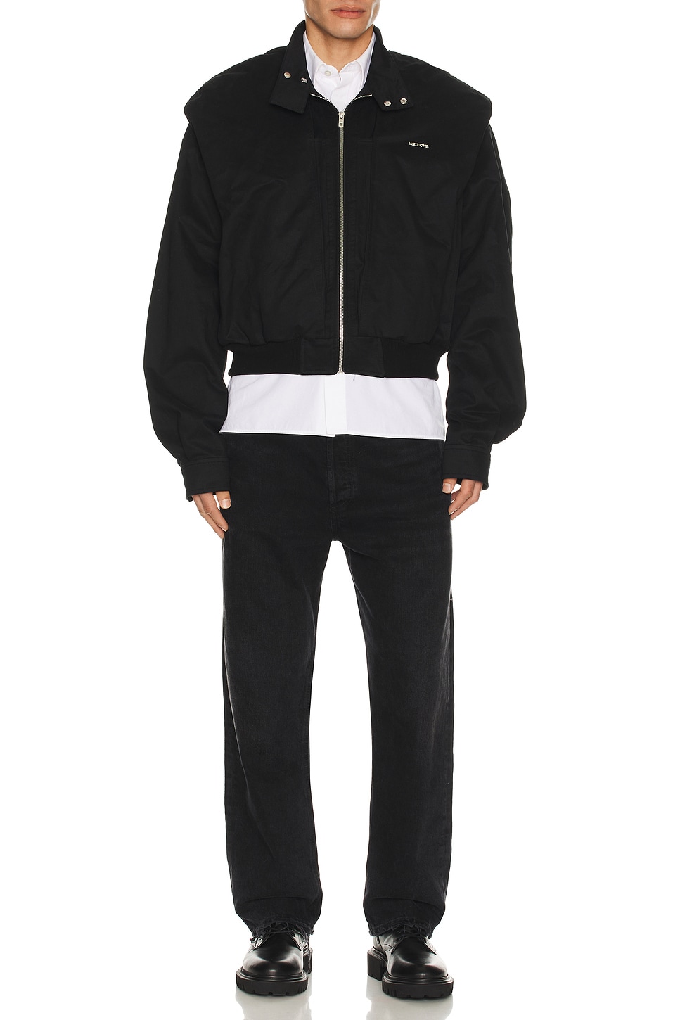 We11 Done Sporty Scarf Harrington Jacket In Multi