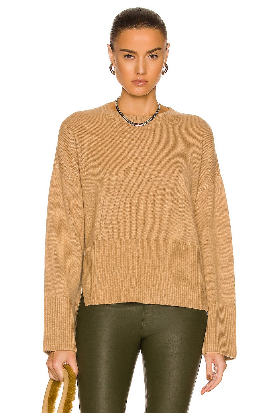 Image 1 of Weekend Stories Eamon Recycled Cashmere Pullover in Camel