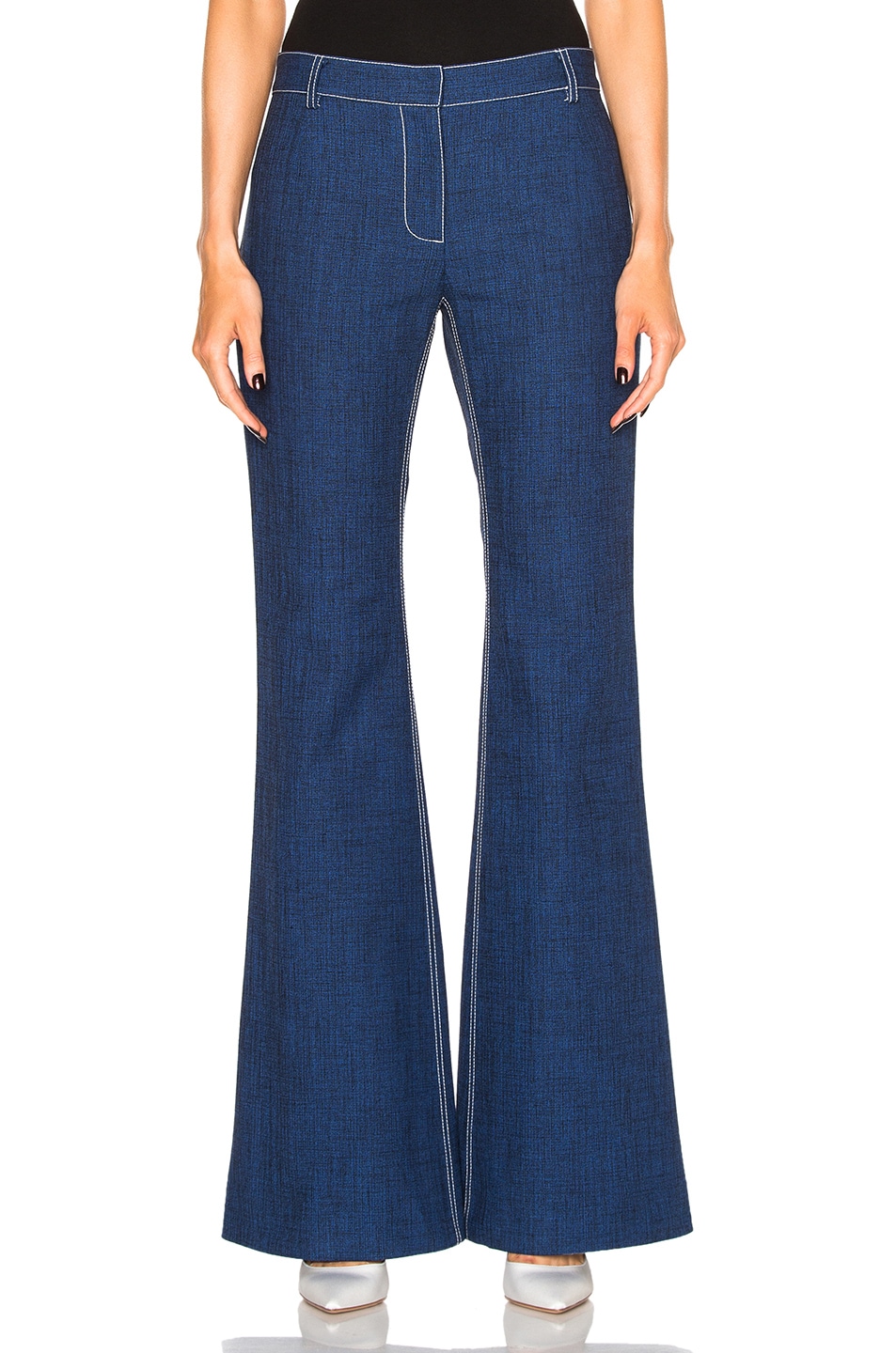 Image 1 of Wes Gordon Flare Pant in Midnight Blue