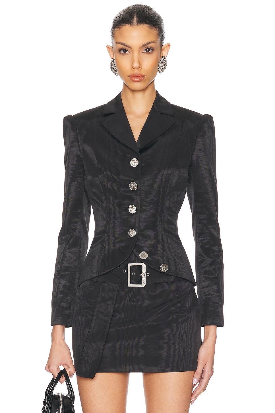 Moire Jacket in Black