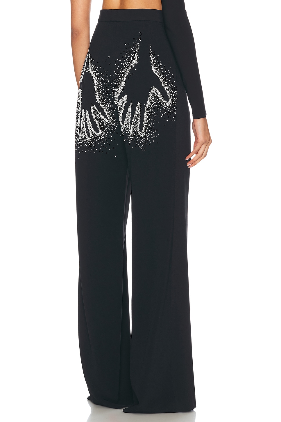 Handprint Trousers in Black