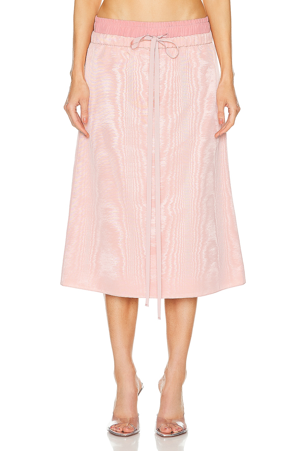 Image 1 of Wiederhoeft A-line Boxing Skirt in Blush
