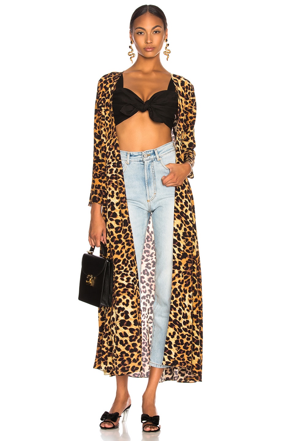 Image 1 of we are LEONE Maxi Cardigan in Leopard