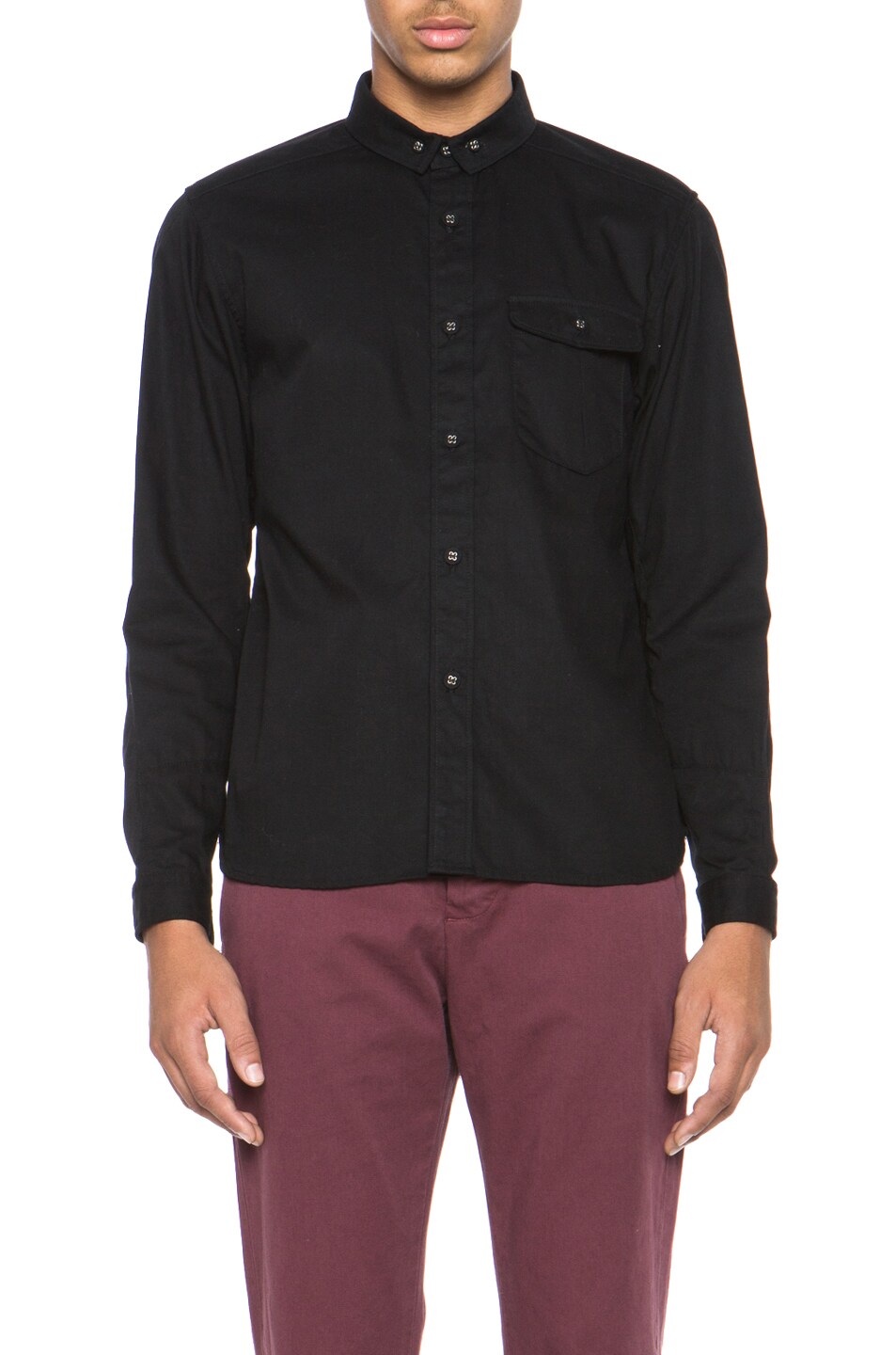 Image 1 of White Mountaineering Cotton Button Up in Black