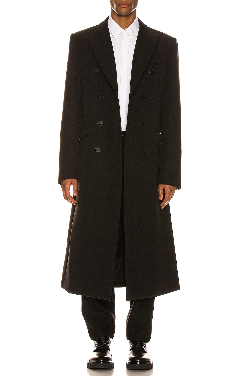 Image 1 of WARDROBE.NYC Double Breasted Coat in Black