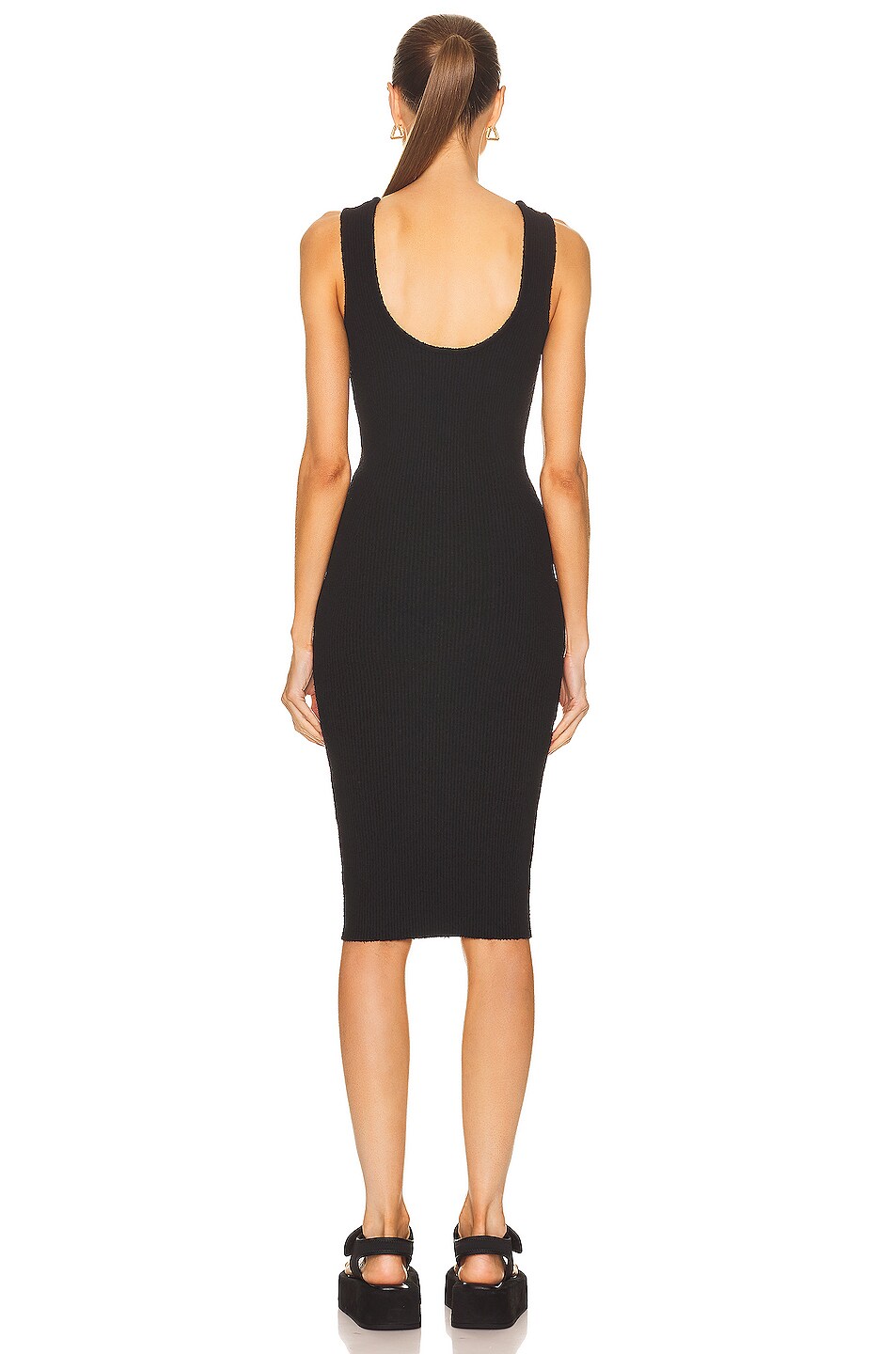 WARDROBE.NYC Knit Midi Dress in Black FWRD