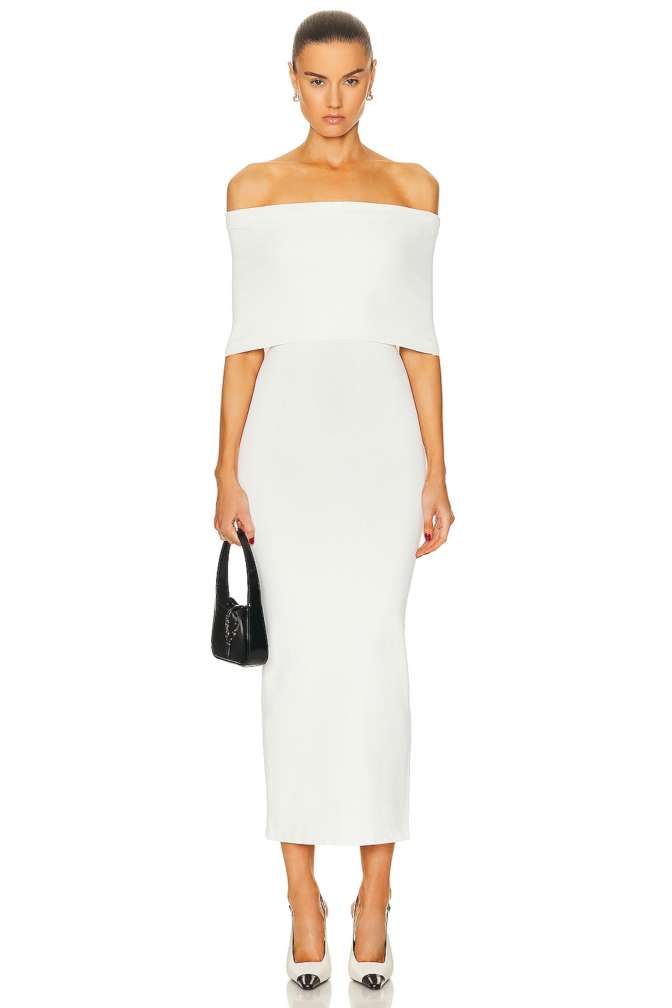 Image 1 of WARDROBE.NYC Off The Shoulder Dress in Off White