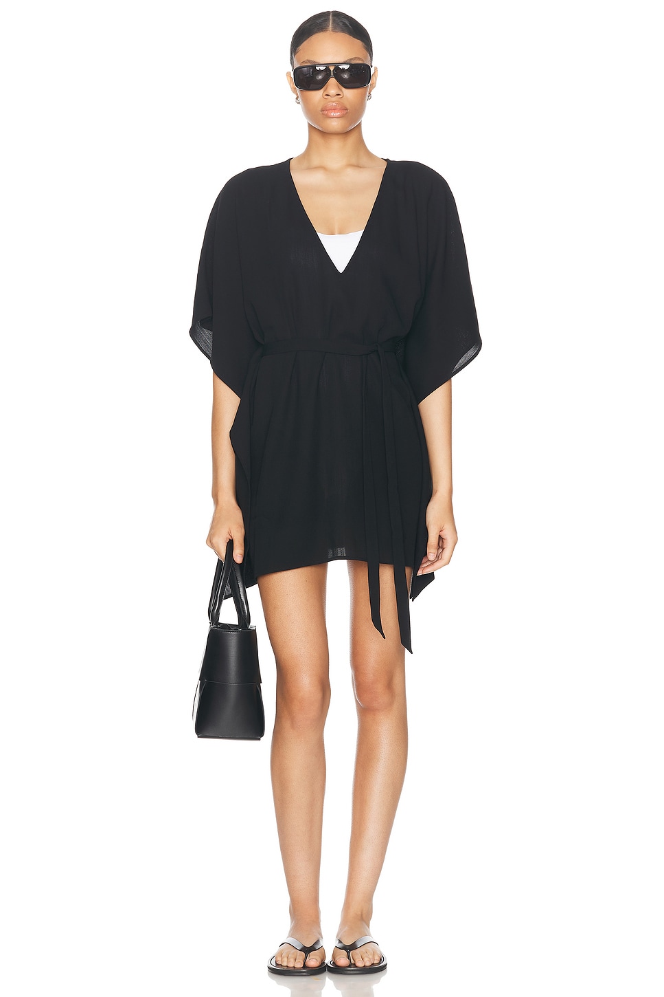 Image 1 of WARDROBE.NYC Mini Kaftan in Black