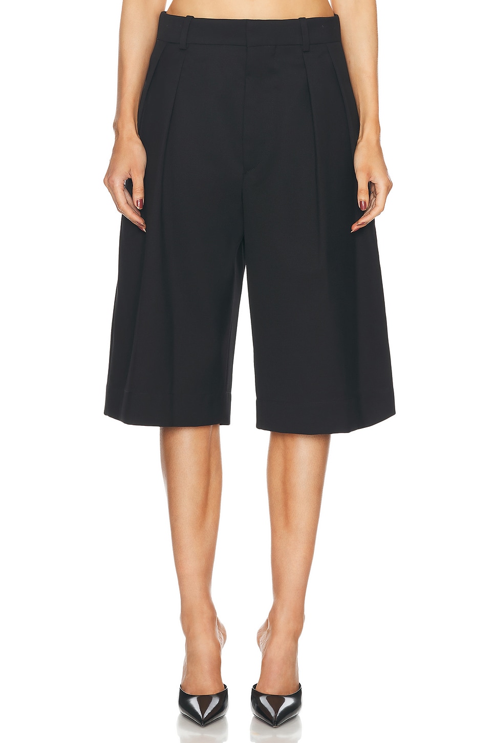 Image 1 of WARDROBE.NYC Low Rise Short in Black