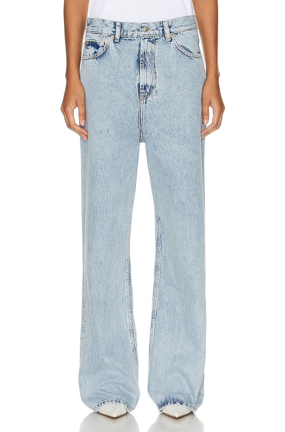 Image 1 of WARDROBE.NYC Low Rise Jean in Blue