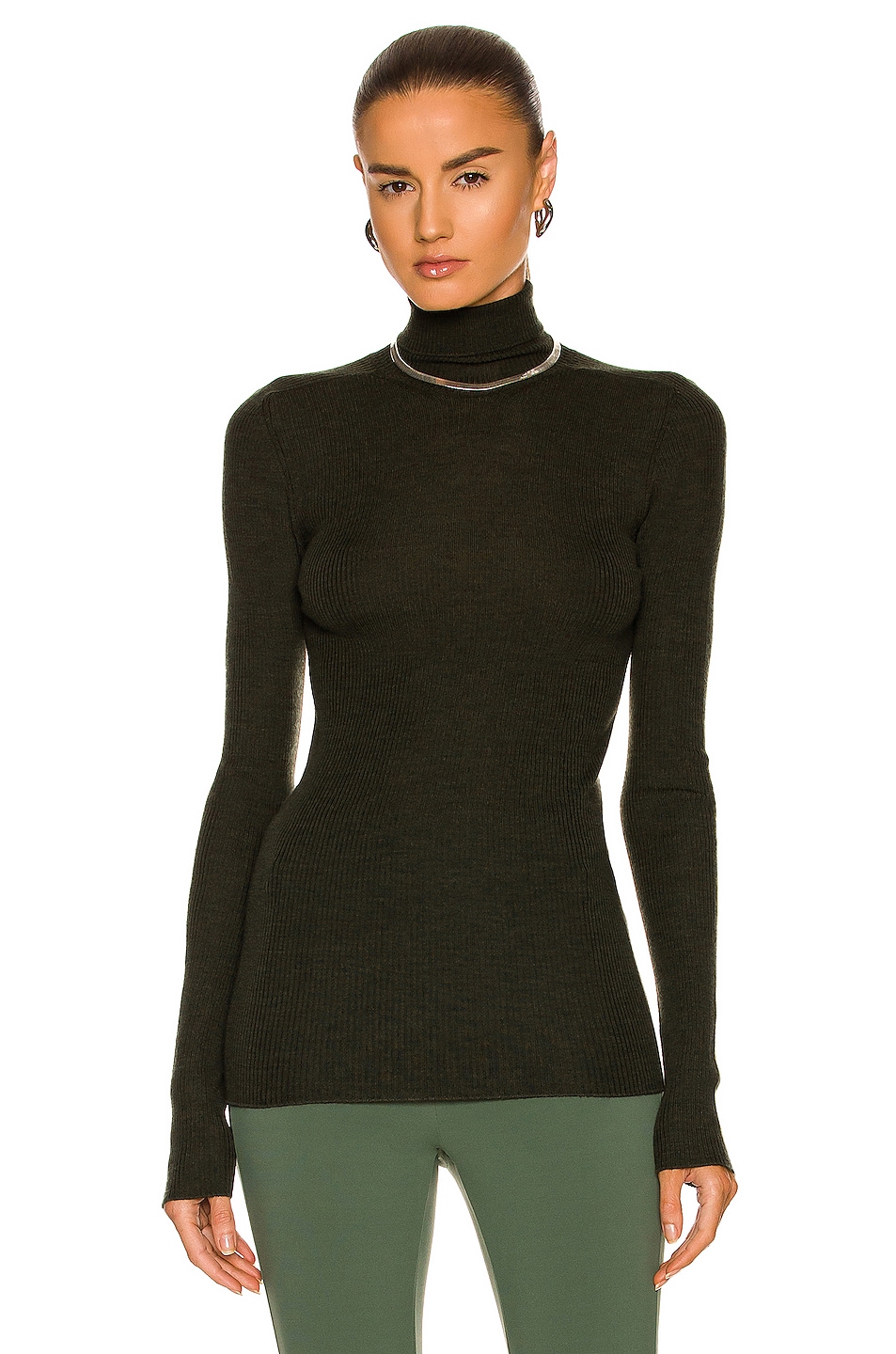 Image 1 of WARDROBE.NYC Turtleneck in Military