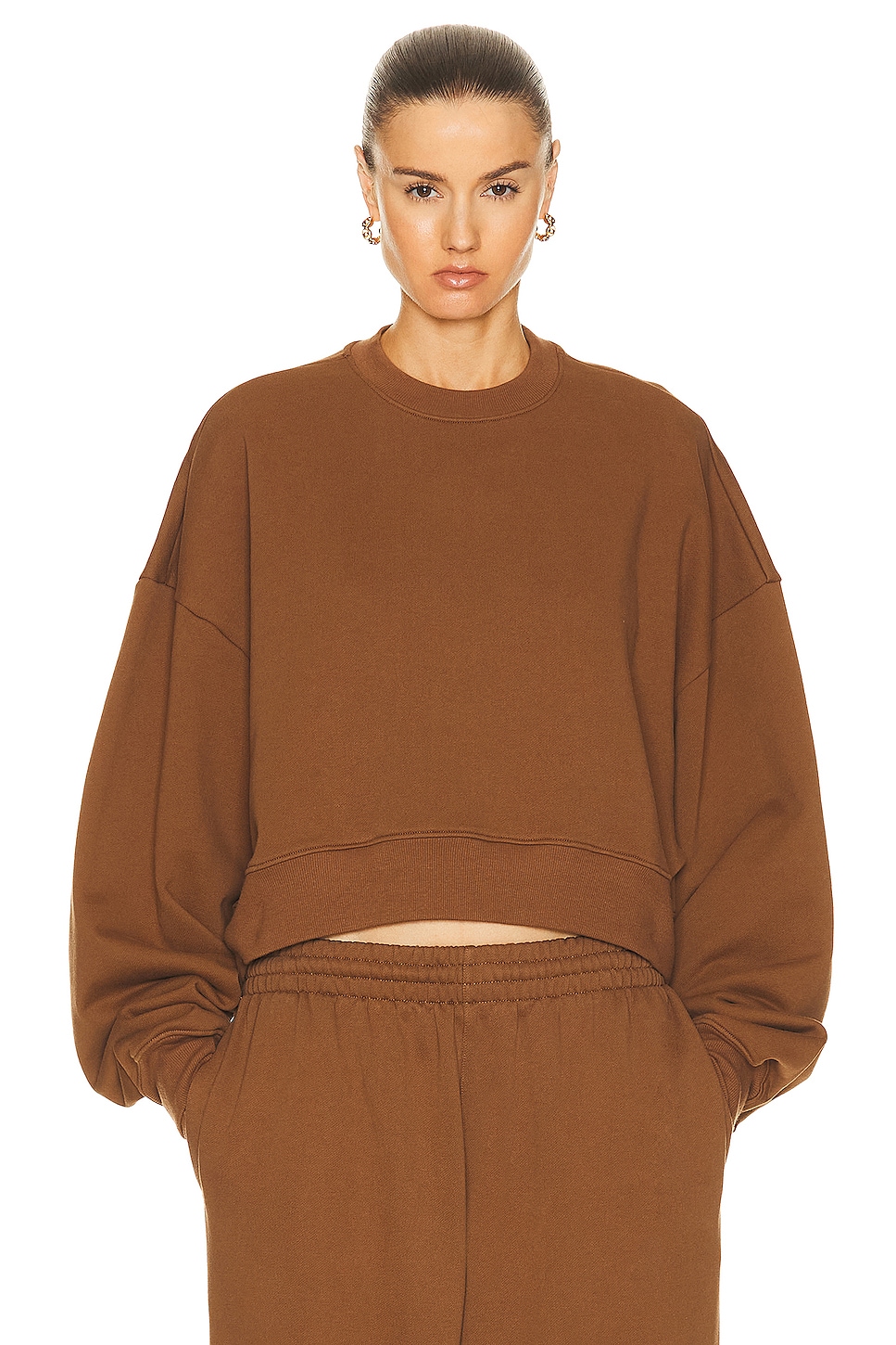 Image 1 of WARDROBE.NYC HB Track Top in Brown