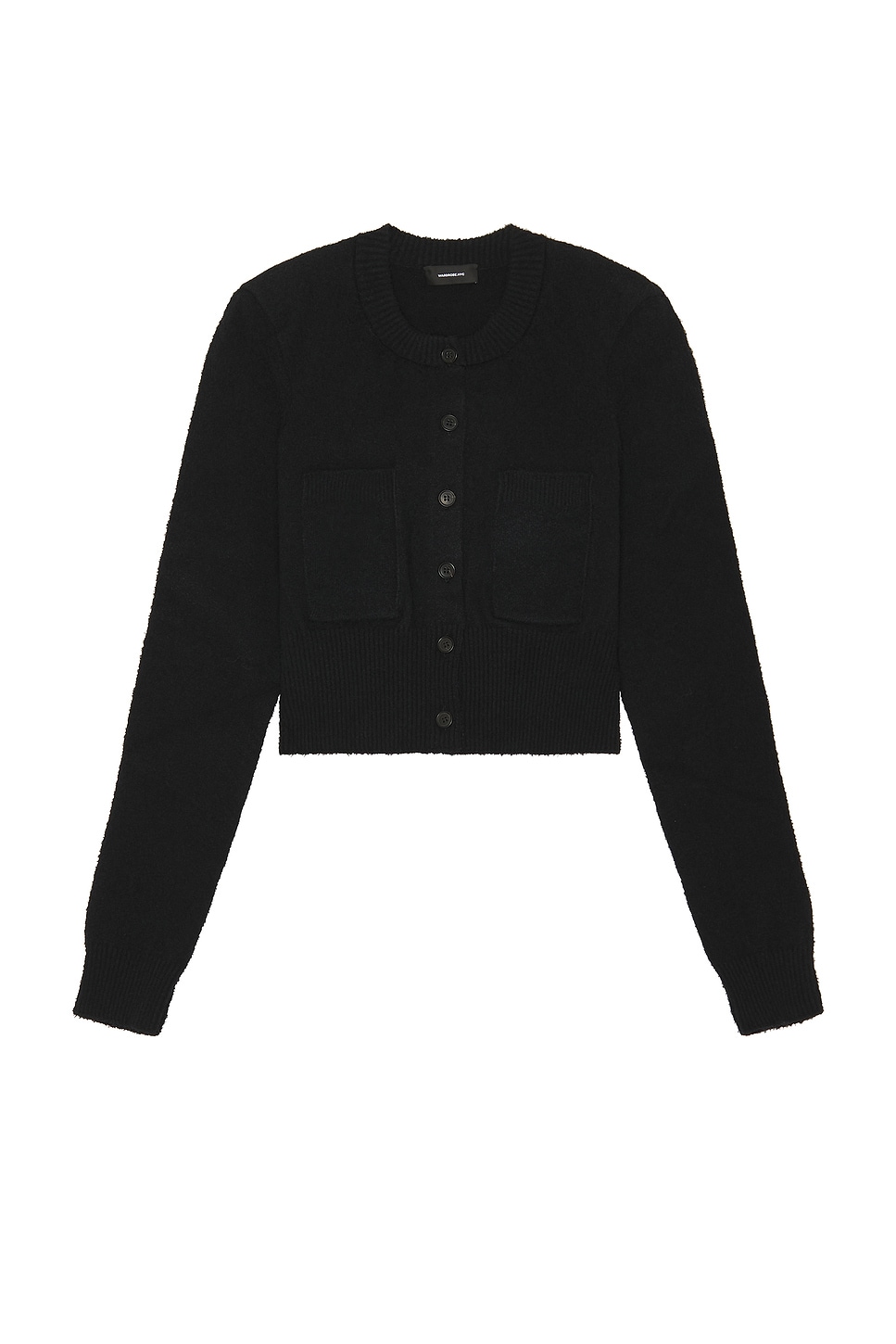 Cropped Cardigan With Shoulder Pads