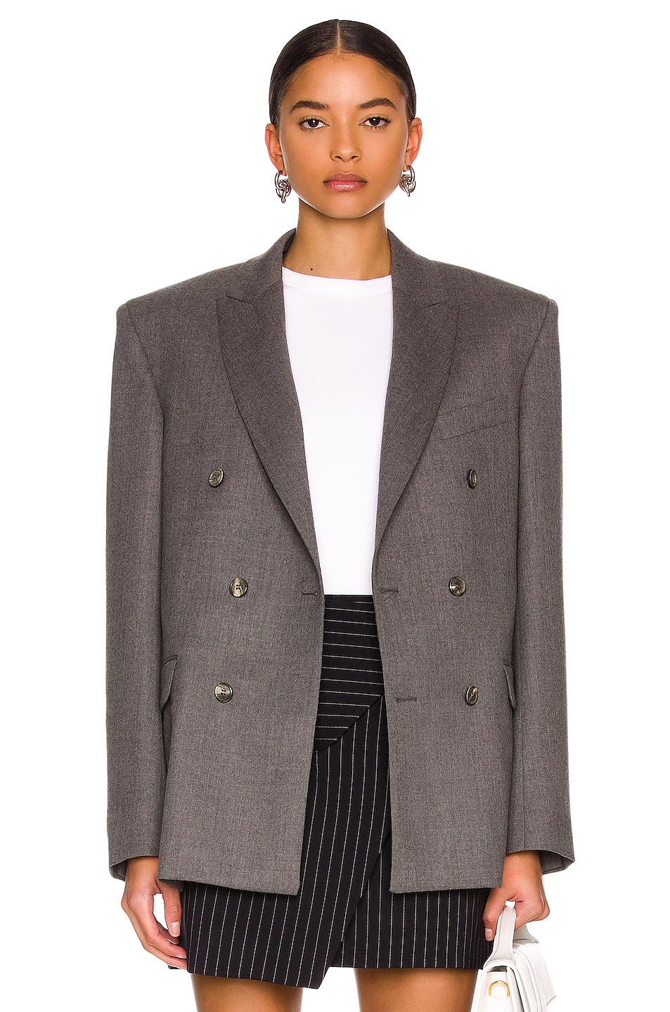 Image 1 of WARDROBE.NYC Double Breasted Blazer in Charcoal