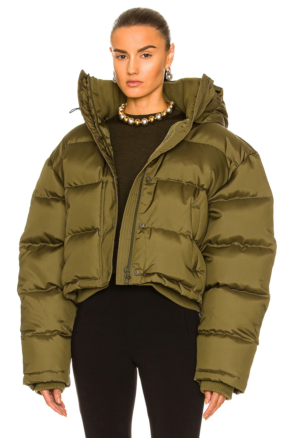 Image 1 of WARDROBE.NYC Puffer Jacket in Military