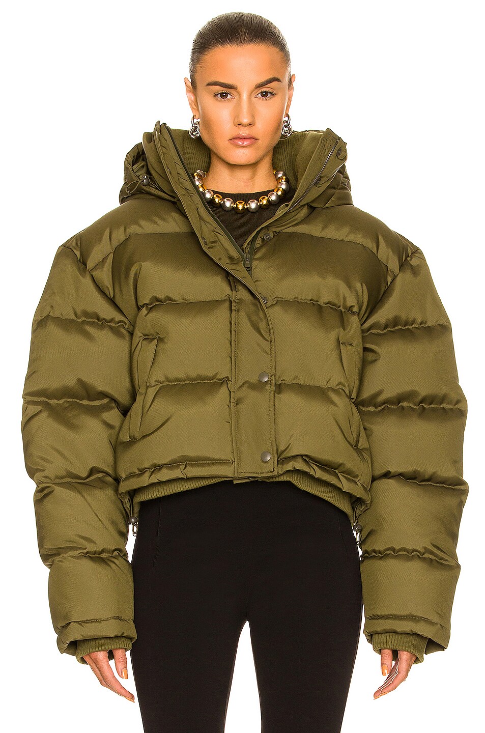 WARDROBE.NYC Puffer Jacket in Military FWRD