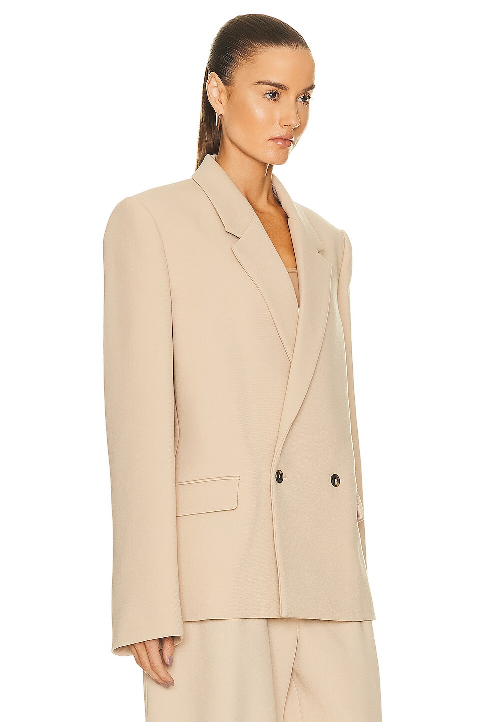 WARDROBE.NYC x Hailey Bieber HB Blazer in Beige FWRD