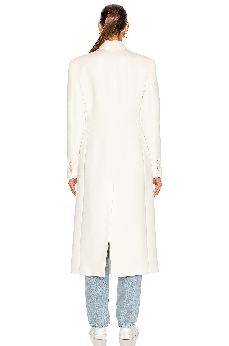 WARDROBE.NYC Double Breasted Coat in Off White | FWRD