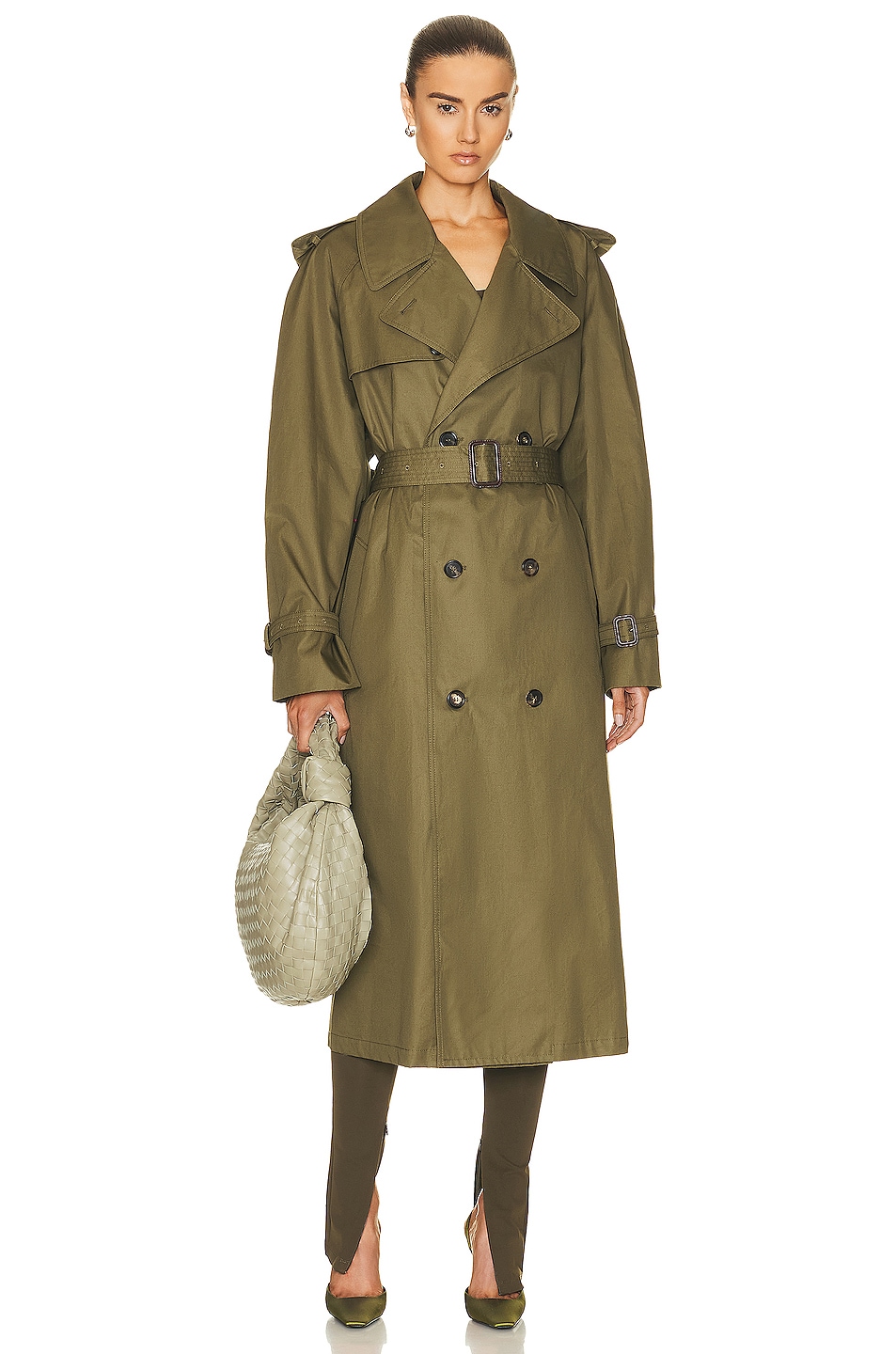 Image 1 of WARDROBE.NYC Trench Coat in Military