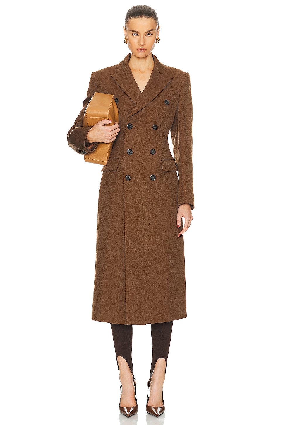 Pharell Brown Double Breasted Coat