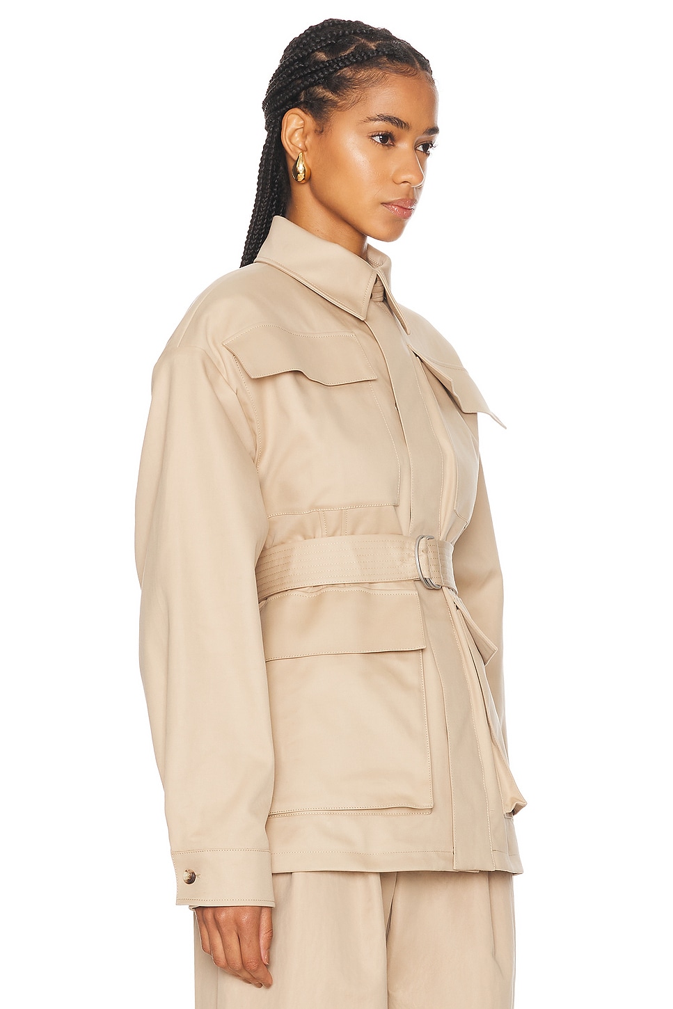 Shop Wardrobe.nyc Drill Parka In Khaki