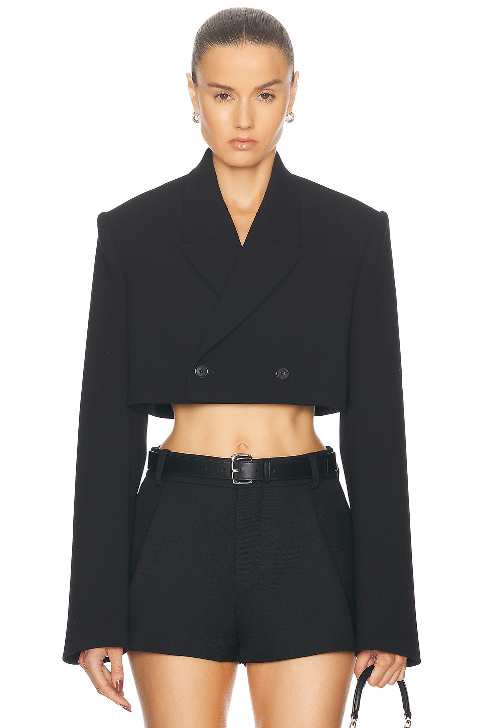 Image 1 of WARDROBE.NYC Cropped Blazer in Black