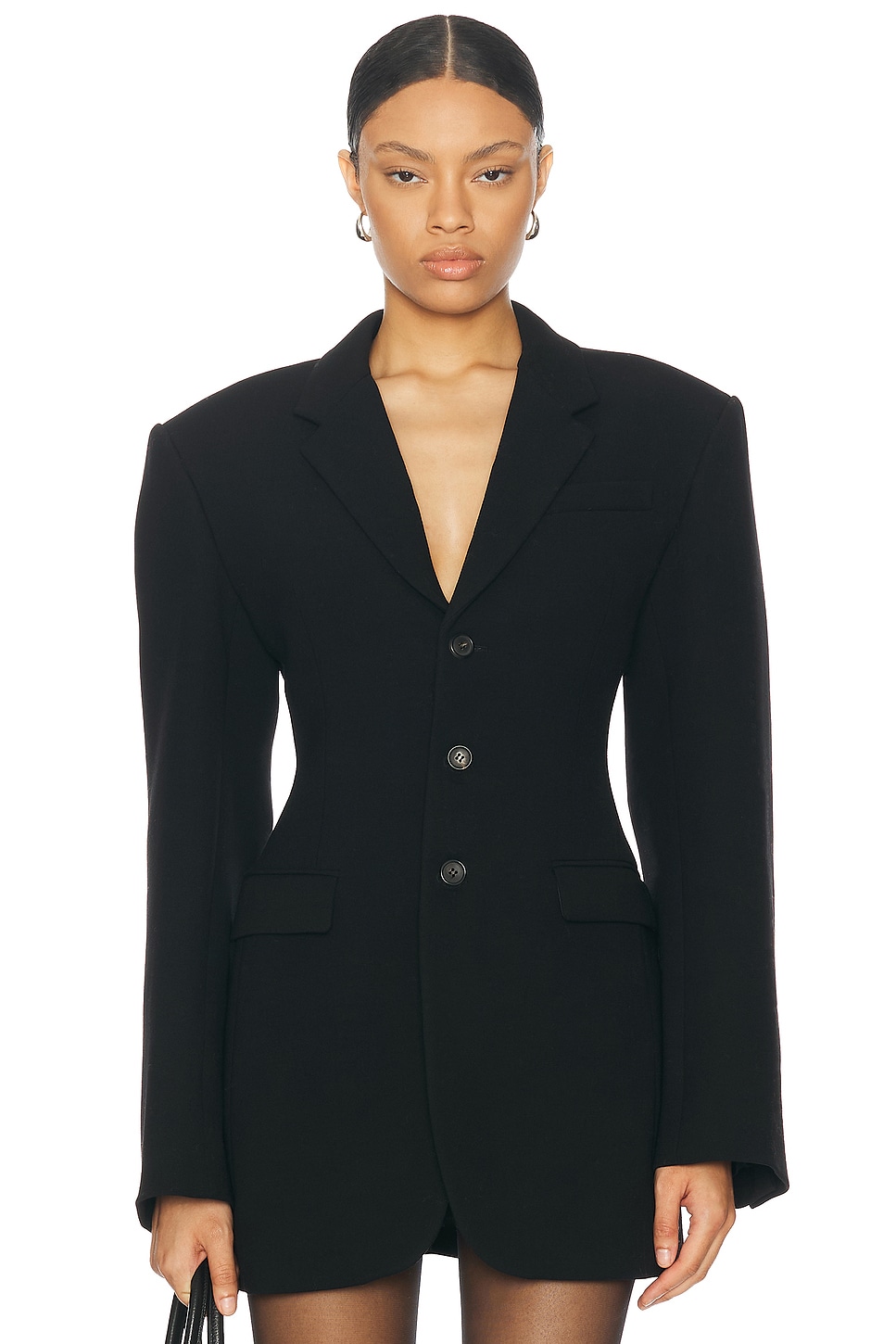 Longline Blazer in Black