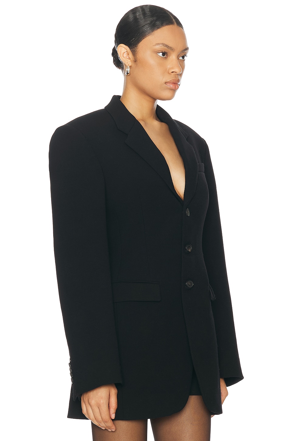 Shop Wardrobe.nyc Longline Blazer In Black