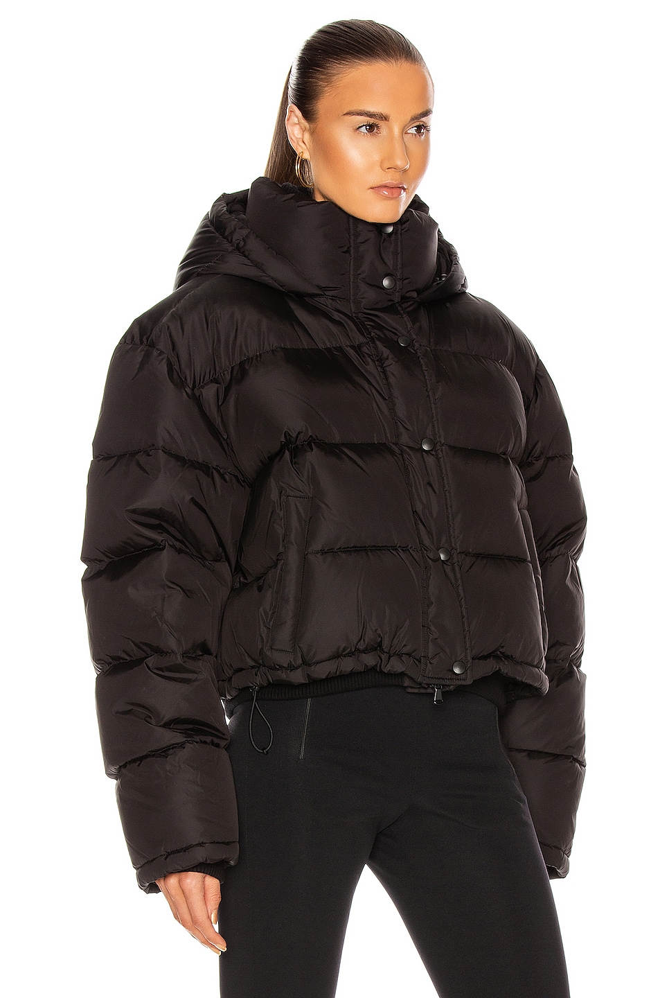 WARDROBE.NYC Puffer Jacket in Black Gloss FWRD