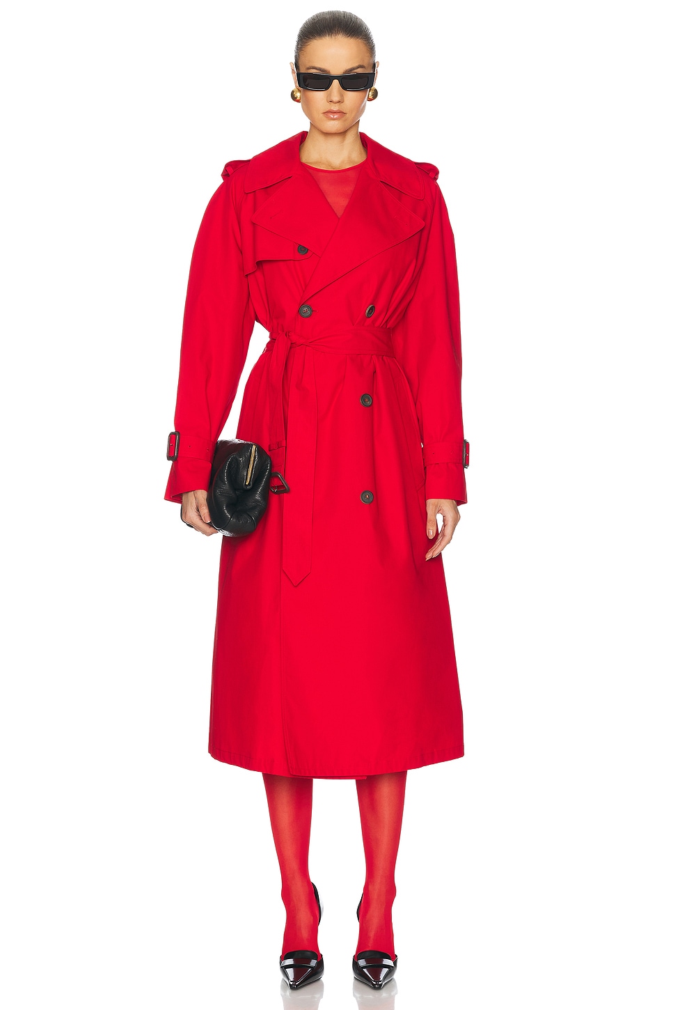 Trench Coat in Red