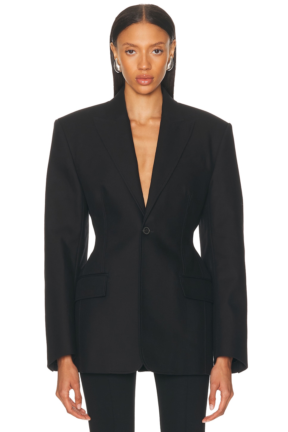 Wardrobe.NYC Drill Contour Blazer