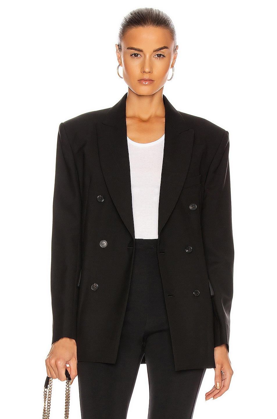 Image 1 of WARDROBE.NYC Double Breasted Blazer in Black