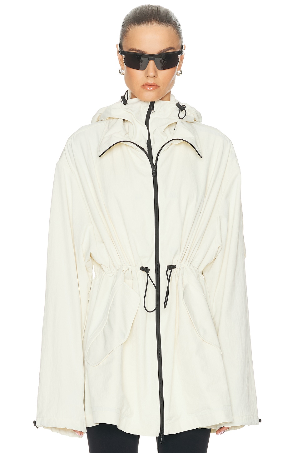 Image 1 of WARDROBE.NYC X Rosie Huntington-Whiteley Crop Anorak in Ivory