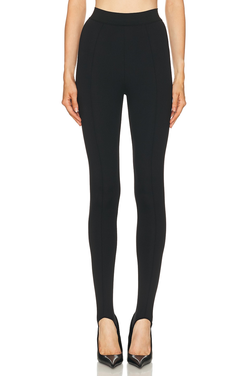 Image 1 of WARDROBE.NYC Opaque Stirrup Legging in Black