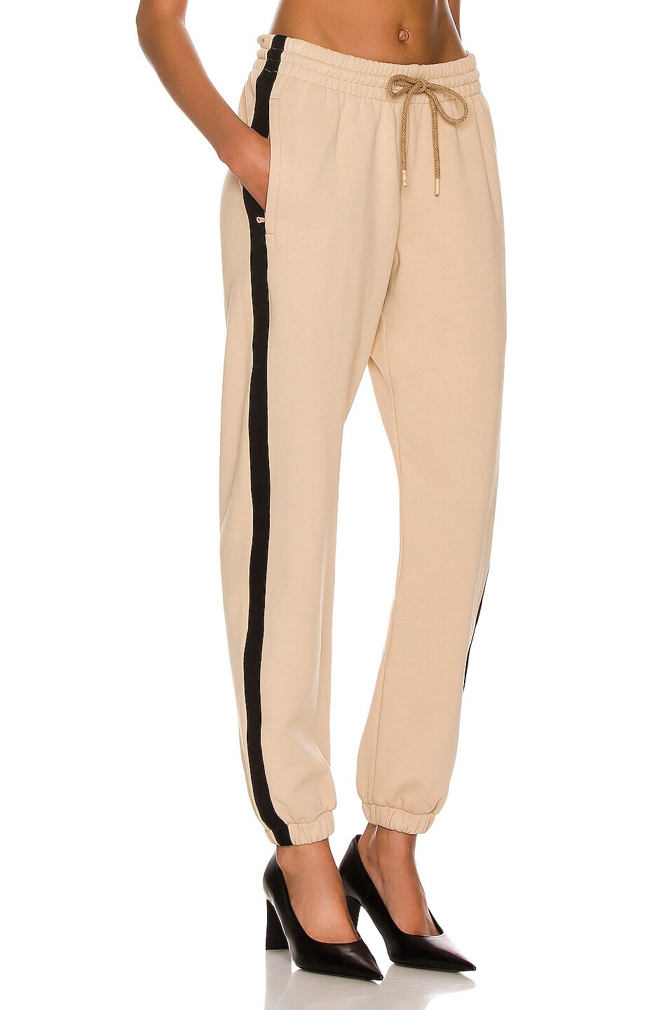 WARDROBE.NYC for FWRD Track Pant in Khaki & Black FWRD