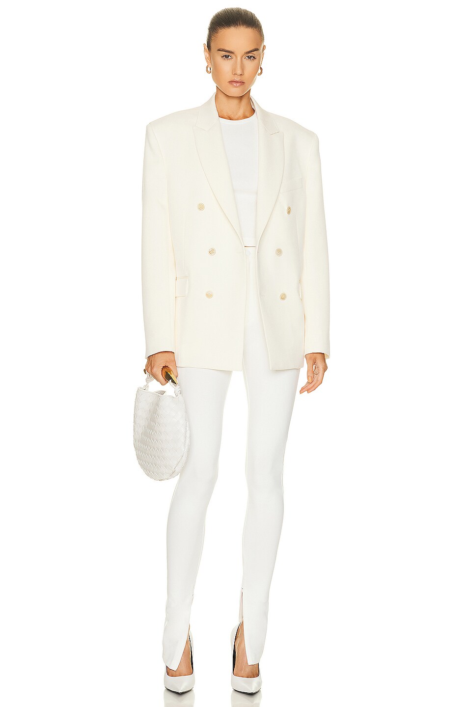 WARDROBE.NYC x Hailey Bieber HB Legging in Off White FWRD