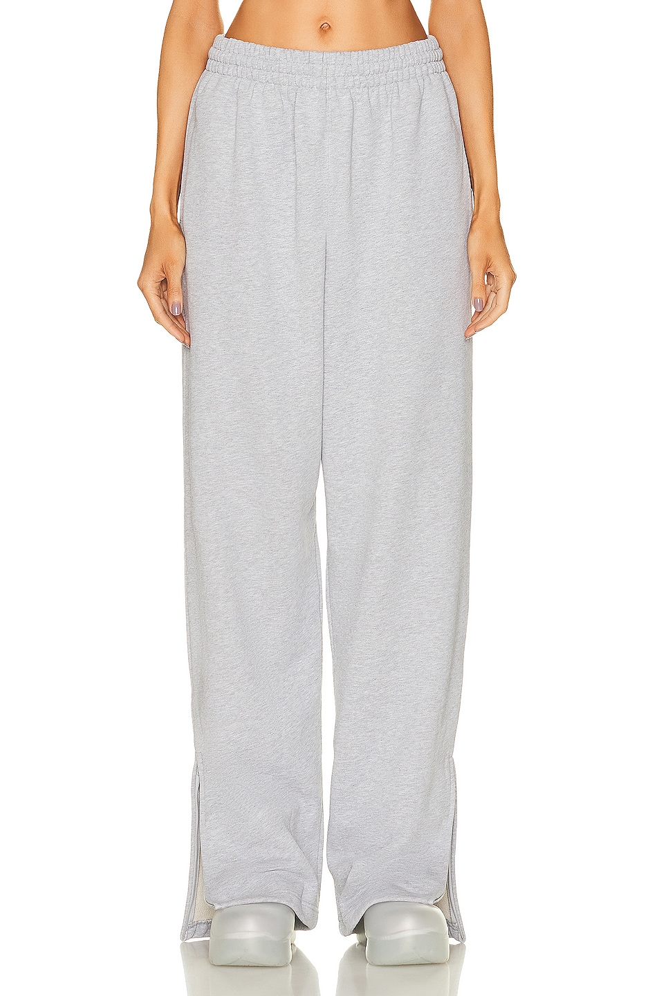 Image 1 of WARDROBE.NYC x Hailey Bieber HB Track Pant in Grey Marl